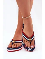 Dámské žabky na klínku Big Star – tmavě modré