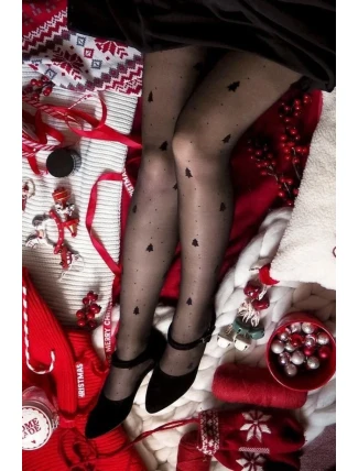 Tenké dámské punčochové kalhoty – CHRISTMAS TREES Tenké dámské punčochové kalhoty – CHRISTMAS TREES