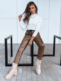 Dámské voskované kalhoty LAPIS tmavě hnědé FashionStreet UY1720