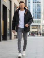 Pánská zimní bunda s kapucí černá FashionStreet TX4992