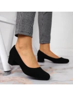 Sergio Leone W SK354C černé semišové lodičky s blokem