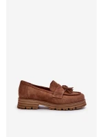 Zazoo 3469 Semišové Dámské Mokasíny S Živůtky Hnědé