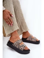 Dámské Pantofle S Přezkami Na Platformě Zebra Nilatha Dámské Pantofle S Přezkami Na Platformě Zebra Nilatha