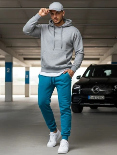 Pánské tyrkysové tepláky FashionStreet UX3428