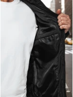 Pánská přechodná prošívaná bunda s kapucí černá FashionStreet TX5003