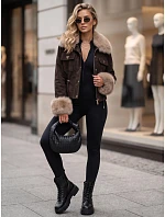 Dámská zimní bunda s kožešinou, hnědá, FashionStreet TY5704 Dámská zimní bunda s kožešinou, hnědá, FashionStreet TY5704