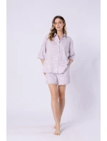 Pyžamo Leveza 1706 Žaneta kr/r M-2XL rozepínací