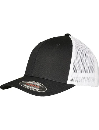 Flexfit 6511RM 6 panelová Trucker kšiltovka "Recycled" 55.11RM black/white Flexfit 6511RM 6 panelová Trucker kšiltovka "Recycled" 55.11RM black/white