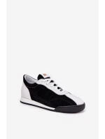 Dámské Kožené Sportovní Boty Laura Messi 2935 Černé