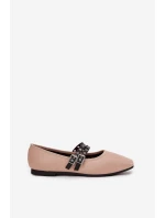Dámské baleríny s pásky Deliora – béžové