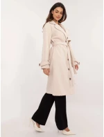 Dámský kabát TW EN BI 2209.71P Světle béžová - FPrice Dámský kabát TW EN BI 2209.71P Světle béžová - FPrice
