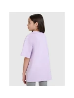 Dívčí tričko oversize s potiskem 4F 4FJWSS25TTSHF1870-52S