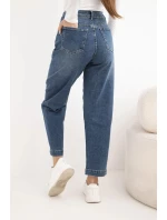 Dámské džíny s širokými nohavicemi a vysokým pasem M.Sara modré