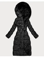 Oboustranná zimní bunda z umělé kožešiny Minority black (P3-6020-1) Oboustranná zimní bunda z umělé kožešiny Minority black (P3-6020-1)