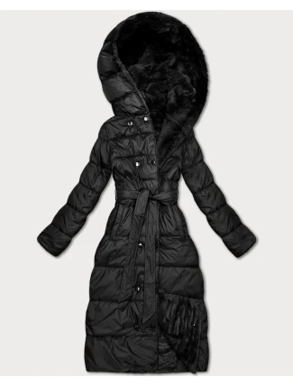 Černá oboustranná zimní bunda - kožíšek Minority (P3-6020-1) Černá oboustranná zimní bunda - kožíšek Minority (P3-6020-1)