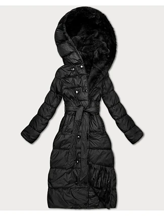Oboustranná zimní bunda z umělé kožešiny Minority black (P3-6020-1) Oboustranná zimní bunda z umělé kožešiny Minority black (P3-6020-1)