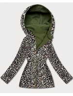 Dwustronna kurtka parka Goodlookin zielona panterka (KK60424-2#)