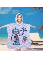 PončoBavlněné světové dětské plážové pončo s kapucí 60x60