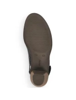 Dámské pohodlné kožené sandály na podpatku Rieker 40959-00