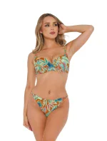 Dámské dvoudílné plavky Mykonos 2 S936MN2 zelené se vzorem - Self Dámské dvoudílné plavky Mykonos 2 S936MN2 zelené se vzorem - Self