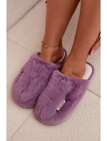 Kožešinové dámské pantofle fialové Belinna