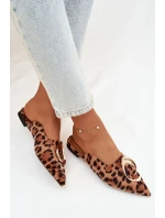 Dámské pantofle Mule s ozdobným zlatým detailem Panterka Galvella