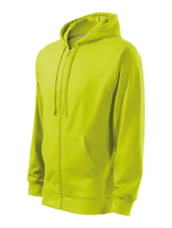 Trendy Zipper mikina pánská limetková