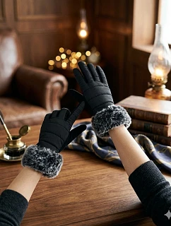 Dámské kožešinové rukavice Be Snazzy RS-006