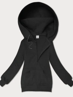 Dámská rozepínací mikina v grafitové barvě s kapucí S'West (B-12#)