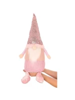 DEKORATIVNÍ TRPASLÍK S FLITRY 50CM RŮŽOVÝ