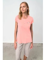 Vamp - Pyžamo s knoflíkovou légou 20918 - Vamp