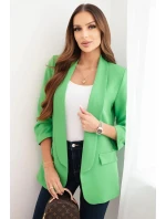 Dámská sako bez zapínání s podšívkou S/M světle zelená Dámská sako bez zapínání s podšívkou S/M světle zelená
