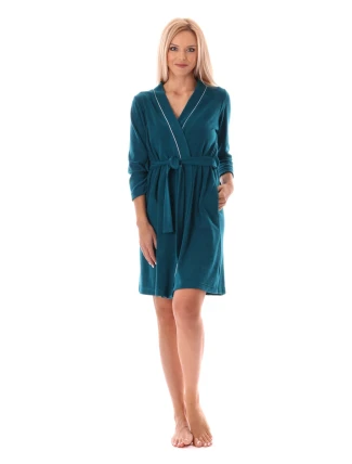 dámský krátký župan Bari kimono Petrolejová