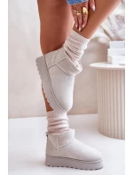 Dámské Sněhule Na Platformě Zateplené Kožíškem Světle Šedé Xamella