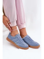 Dámské Nízké Sněhule Z Semiše Modré Paliana