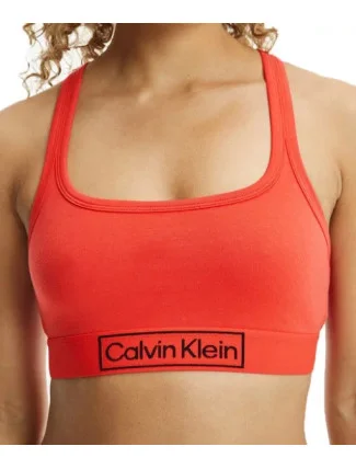 Sportovní bralette Heritage - QF6768E XM9 - červenooranžová - Calvin Klein Sportovní bralette Heritage - QF6768E XM9 - červenooranžová - Calvin Klein