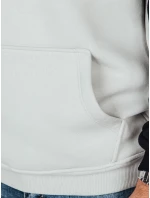 Pánská základní mikina s kapucí světle šedá FashionStreet BX5894