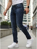 Pánské skinny džíny ve fitted střihu tmavě modré FashionStreet UX4491
