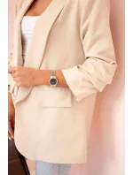 Sako s klopami elegantní béžový Sako s klopami elegantní béžový