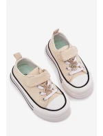 Dívčí Tenisky Se Zlatou Nášivkou Medvěd Béžové Solena
