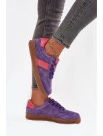 Semišové dámské tenisky Vinceza 79576 fialové