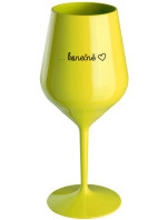 ...KONEČNĚ - žlutá nerozbitná sklenice na víno 470 ml