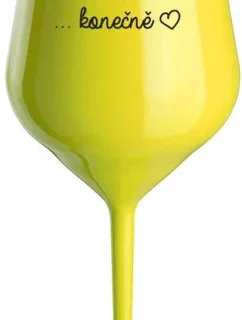 ...KONEČNĚ - žlutá nerozbitná sklenice na víno 470 ml