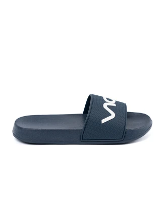 Originální tmavě modré  nazouváky dámské na plochém podpatku