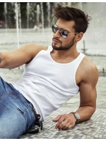 Pánské tílko bez potisku bílé FashionStreet RX3497