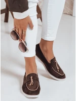 Dámské semišové hnědé mokasíny FashionStreet ZY1051