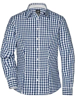Daiber JN 616 Popelínová kostkovaná halenka s dl. rukávem 02.0616 navy/white