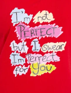 Halenka s potiskem Perfektní červená