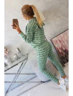 Tištěná sada tmavě mátová