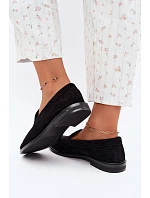 Dámské mokasíny a loafers z ekokoženého semiše černé Laisie Dámské mokasíny a loafers z ekokoženého semiše černé Laisie